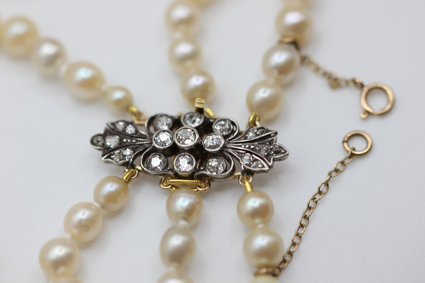 Antique Akoya pearl necklace