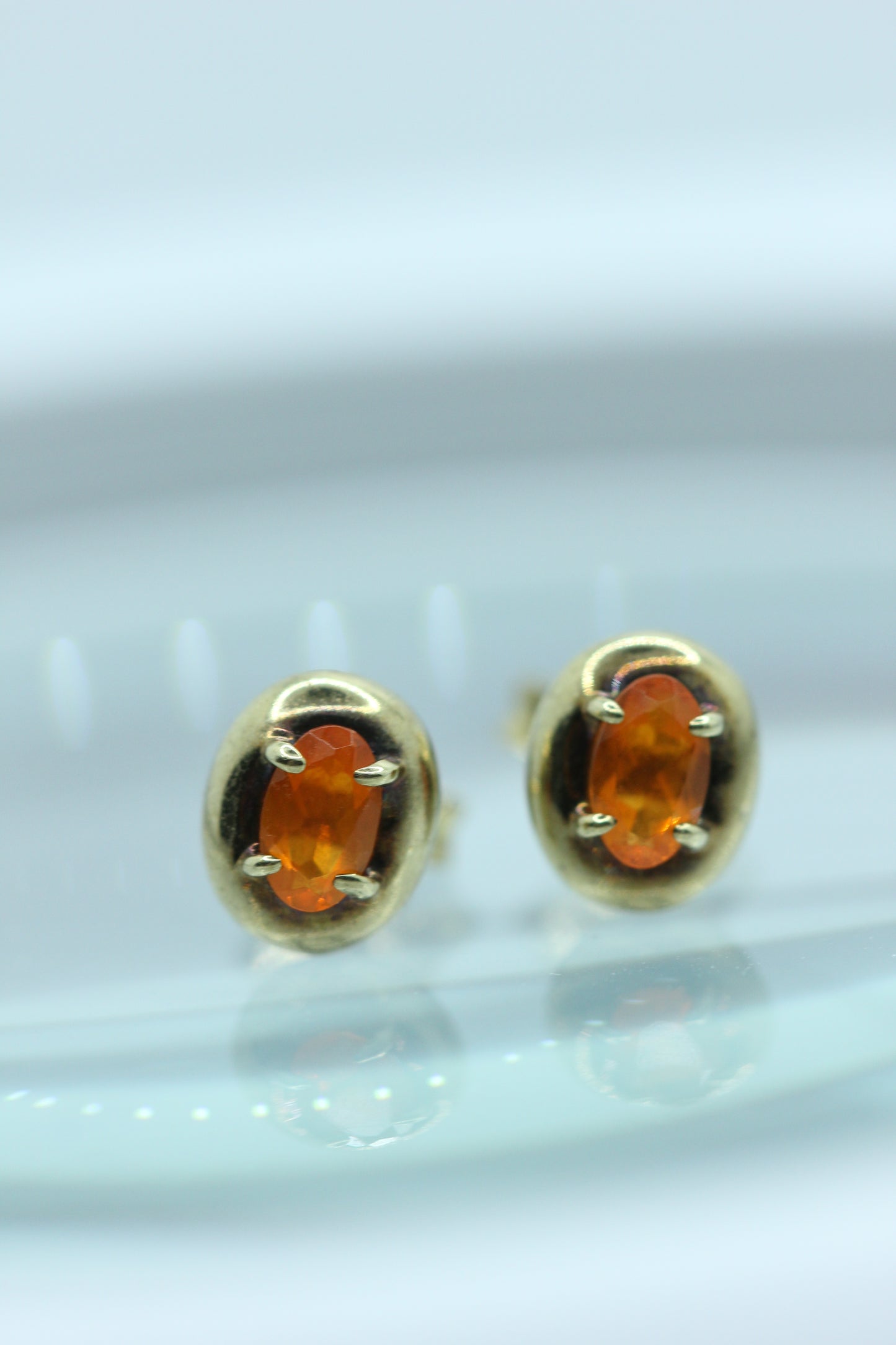 Fire opal earrings