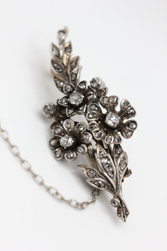Diamond bouquet brooch