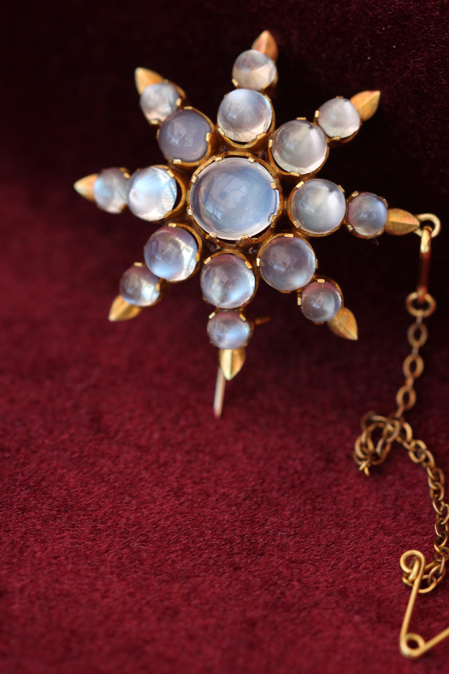 Moonstone brooch