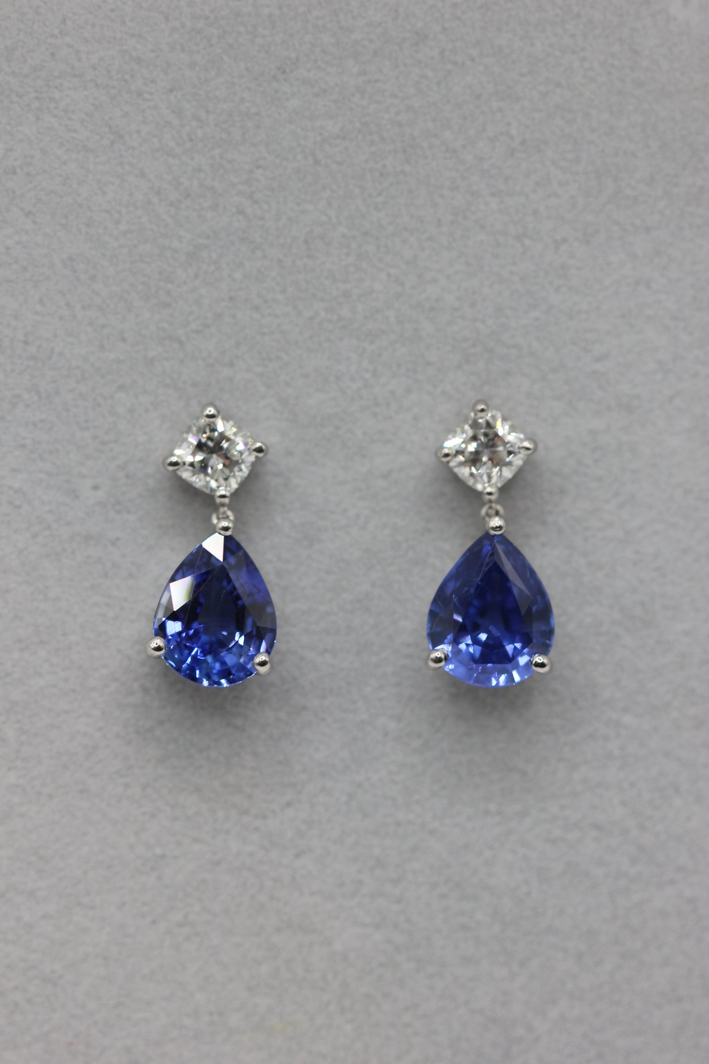 Sapphire and diamond earrings