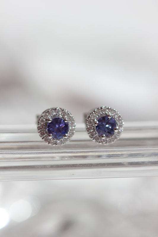 Tanzanite studs