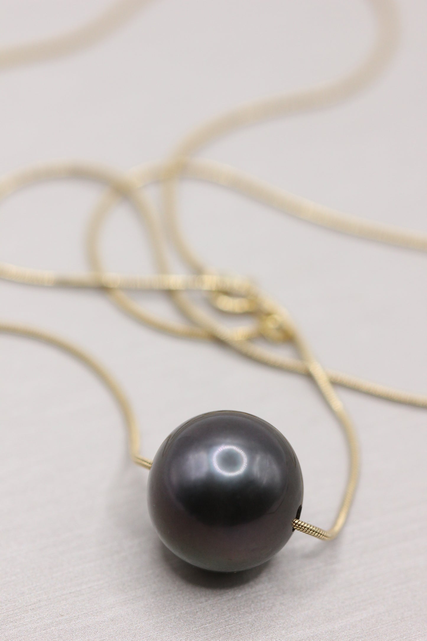 Black pearl necklace
