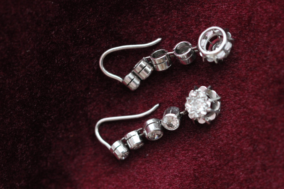 Diamond drop earrings
