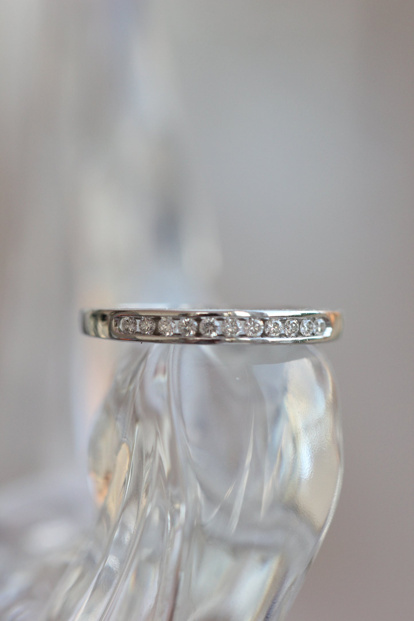 Half eternity ring white gold