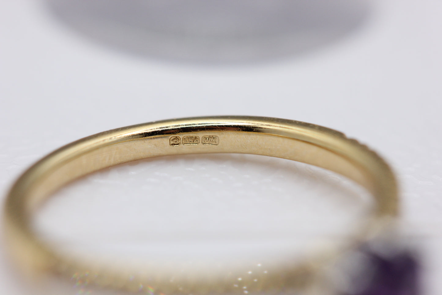 Amethyst and diamond ring