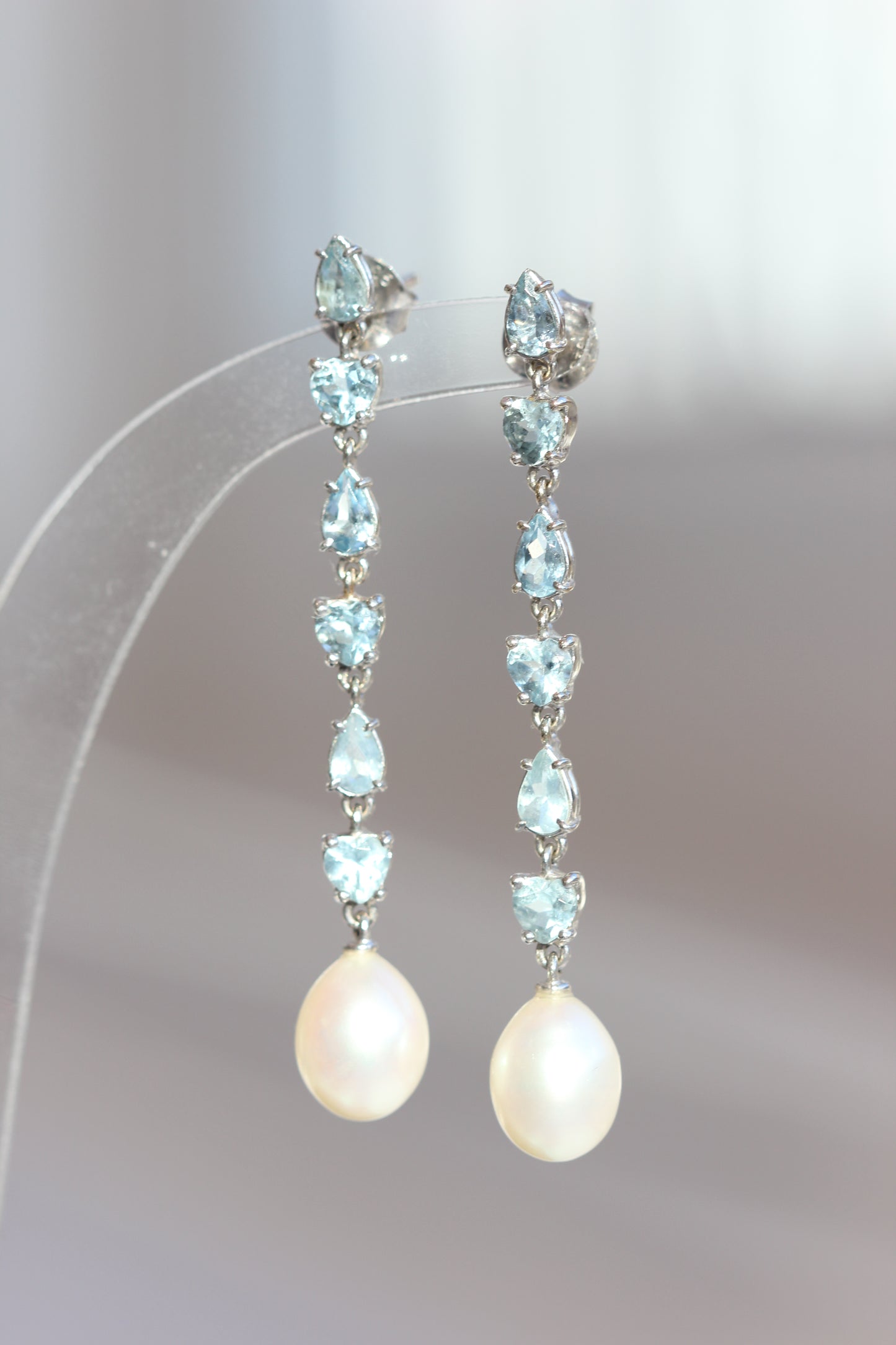 Aquamarine drop earrings