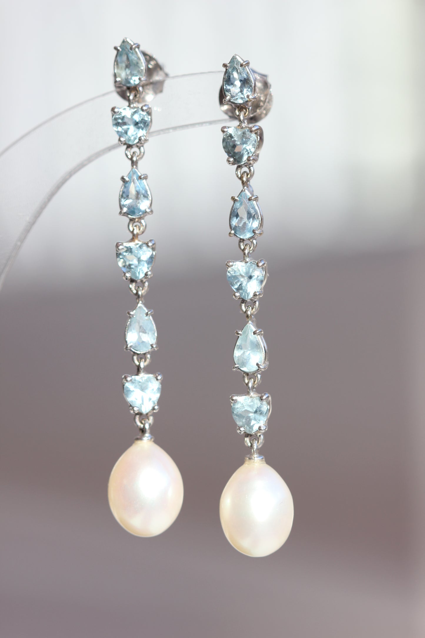 Aquamarine drop earrings