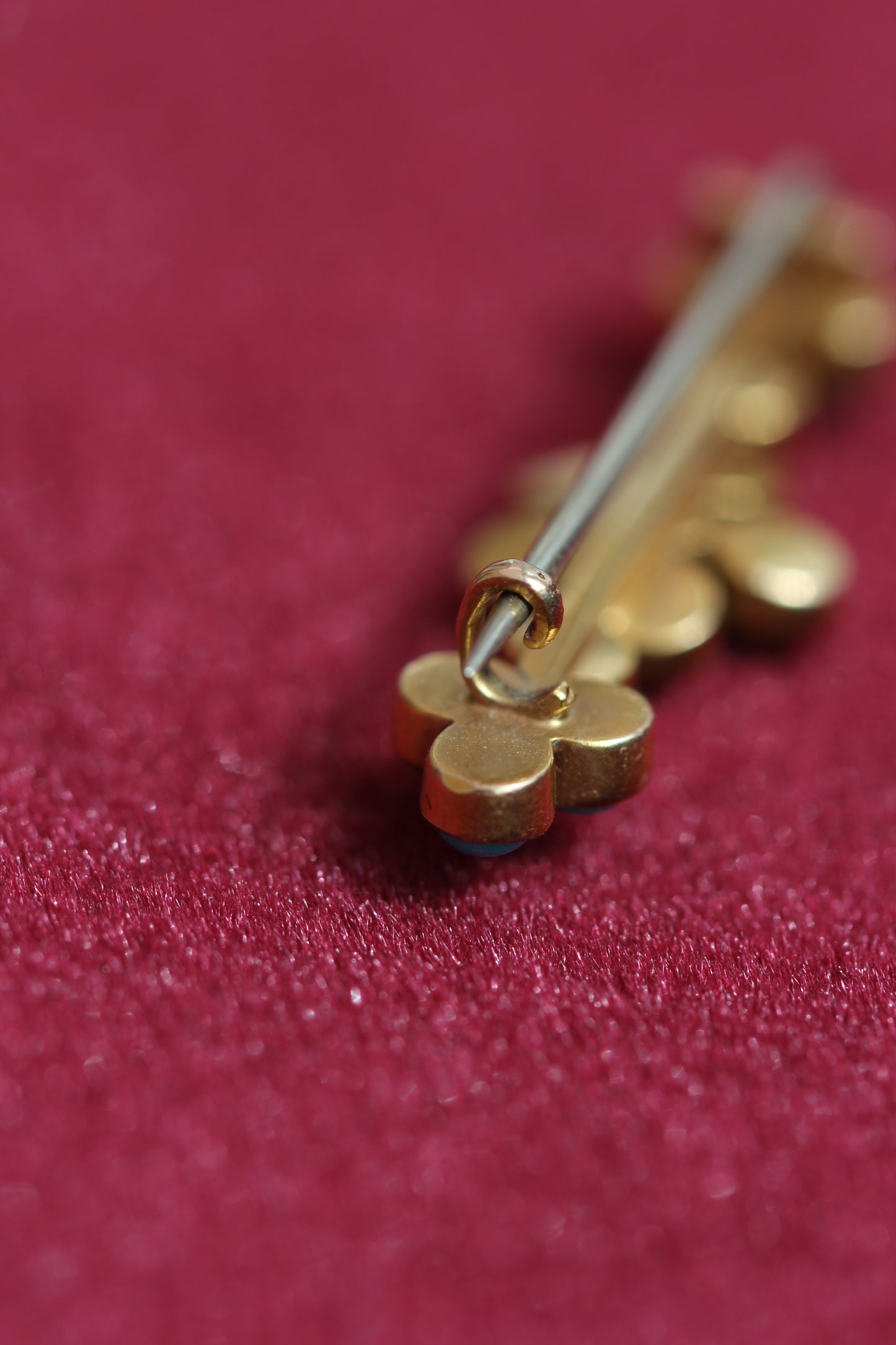 Turquoise bar brooch