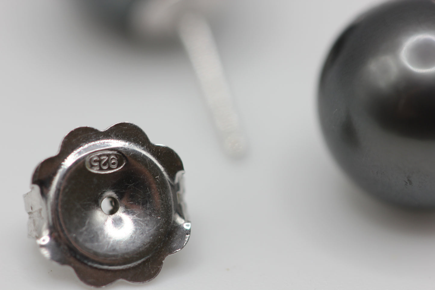 Black pearl earrings