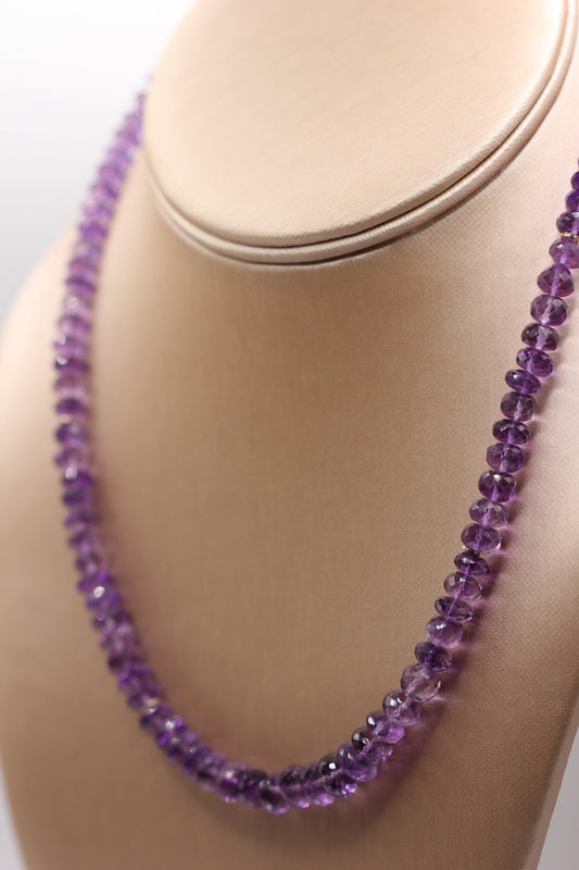 Amethyst bead necklace