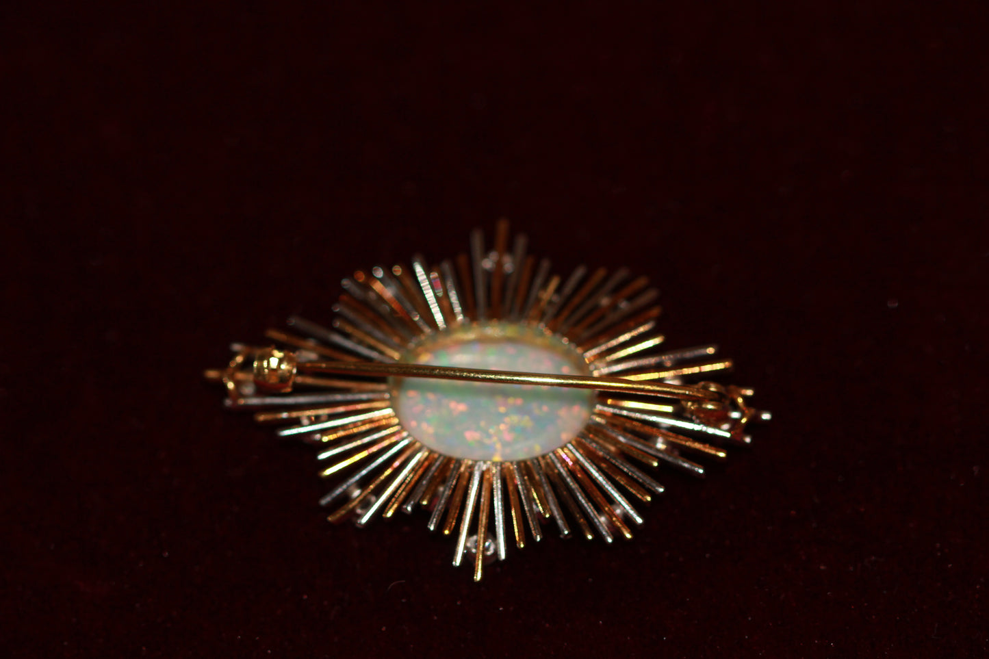 Opal, Diamond and Gold Brooch
