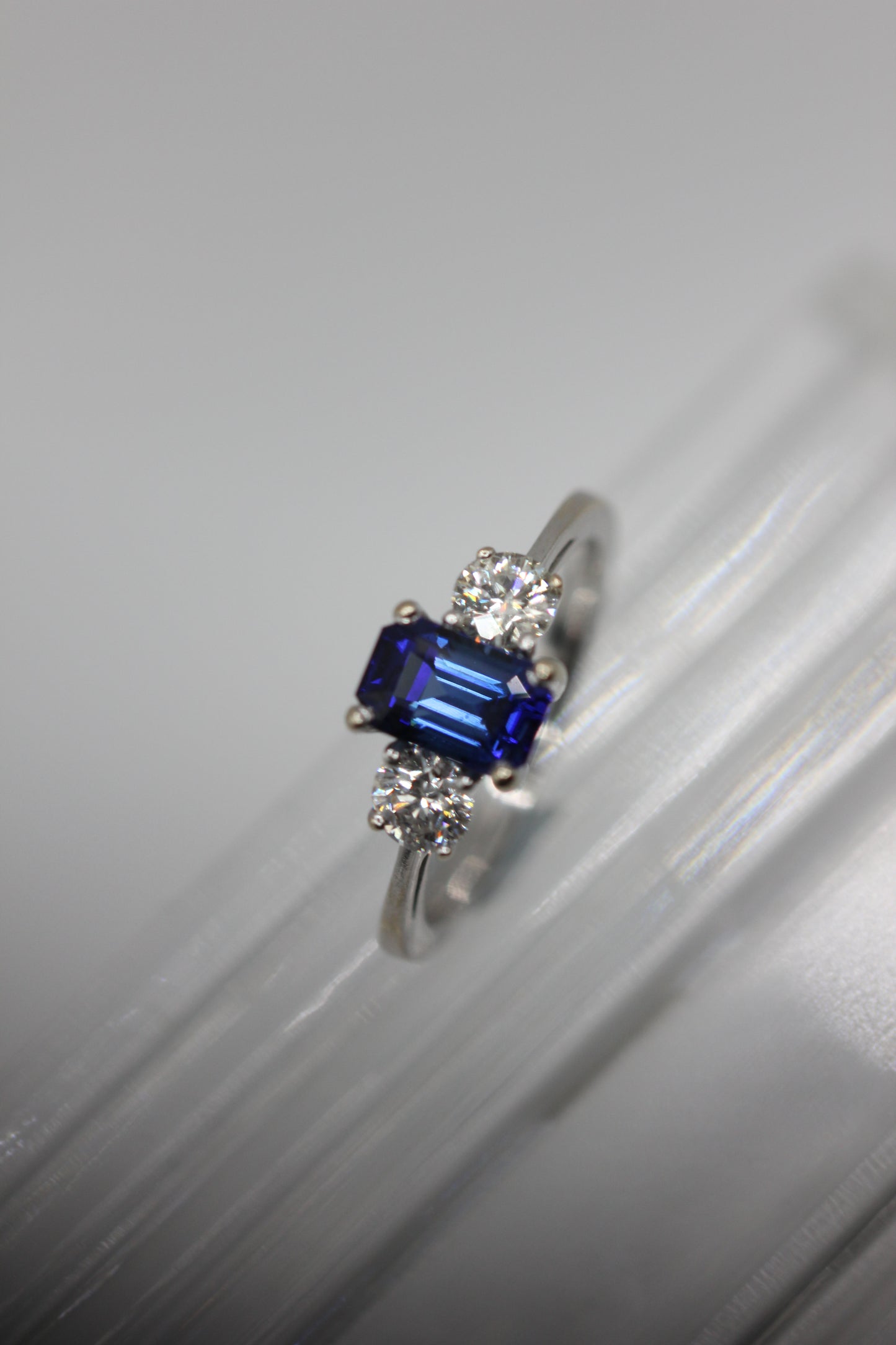 Sapphire trilogy ring
