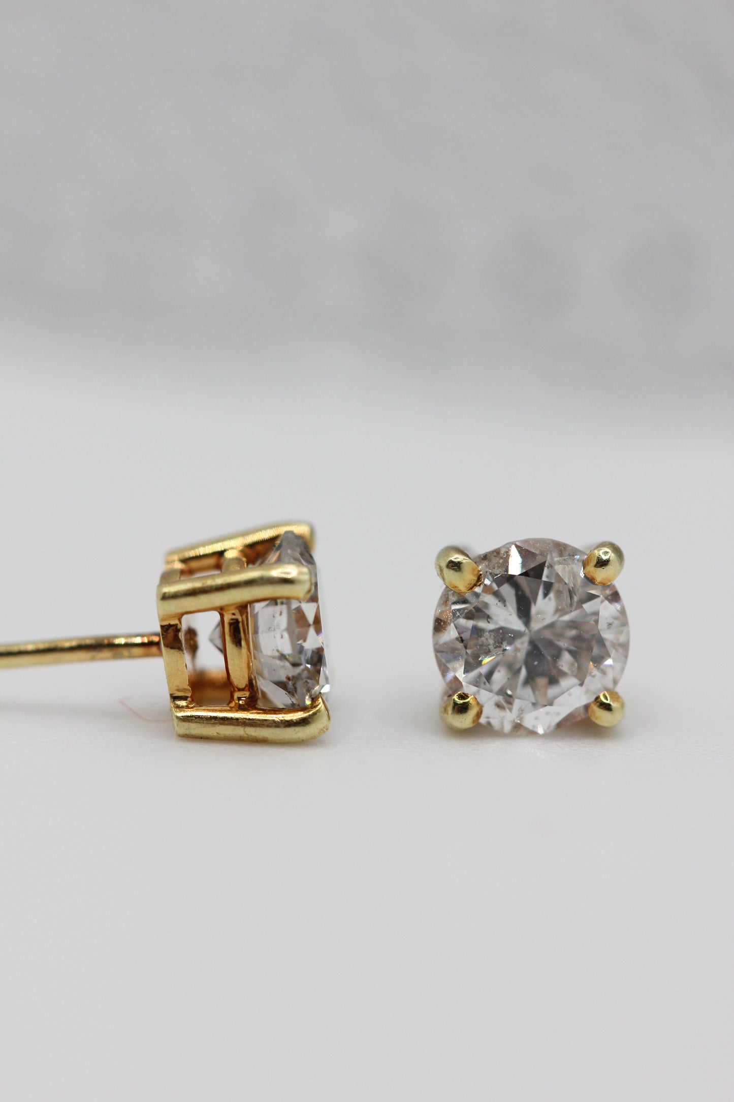 Diamond stud earrings
