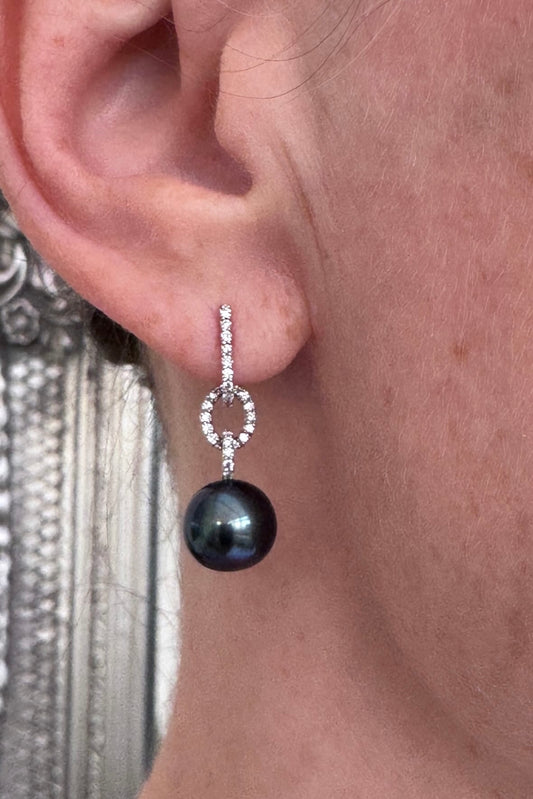 Tahitian pearl earrings
