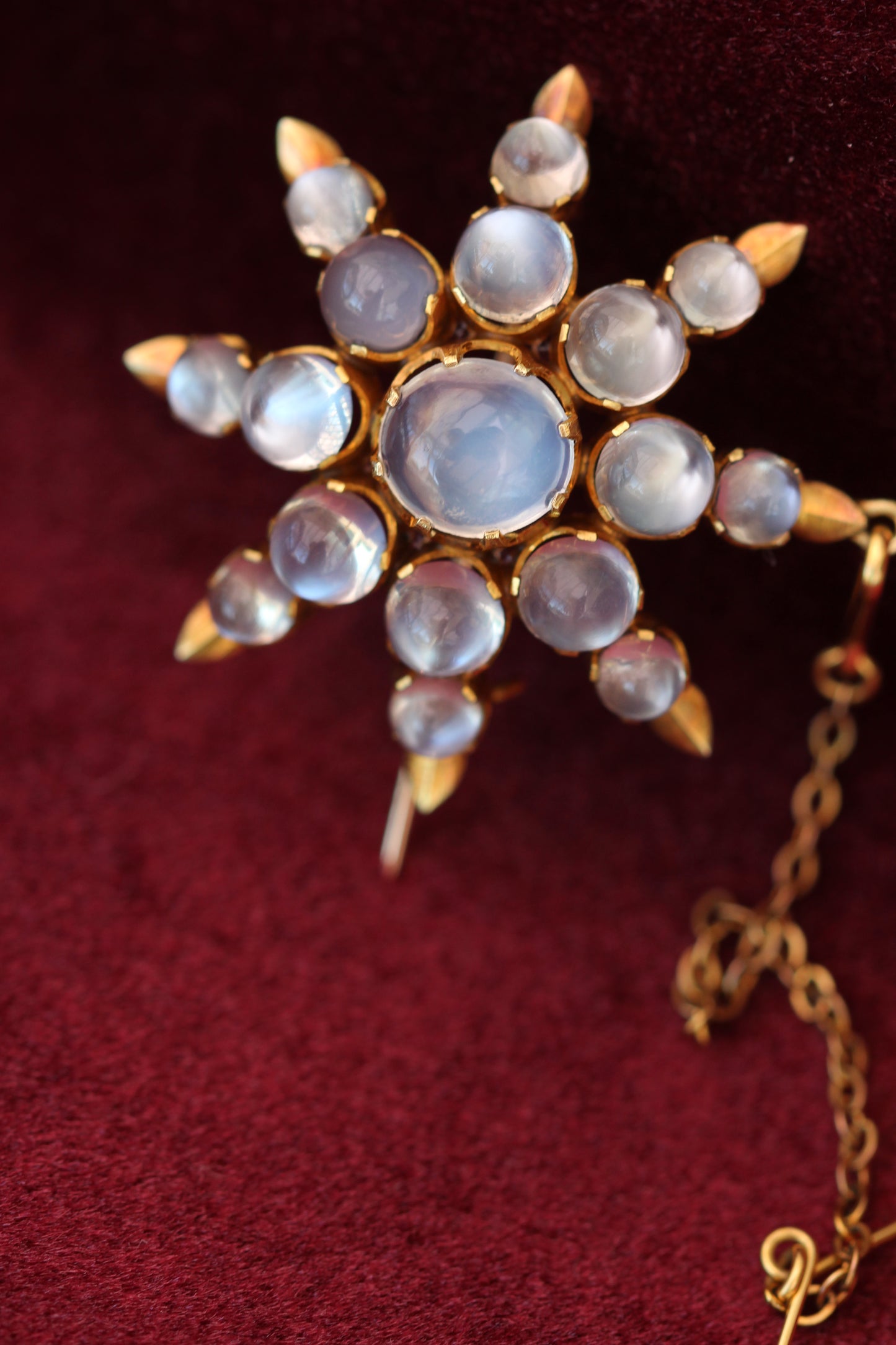 Moonstone brooch