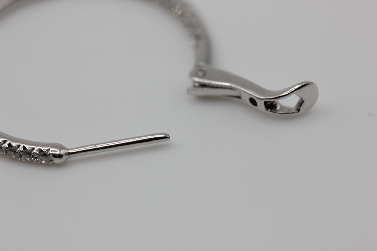 Diamond hoop earrings