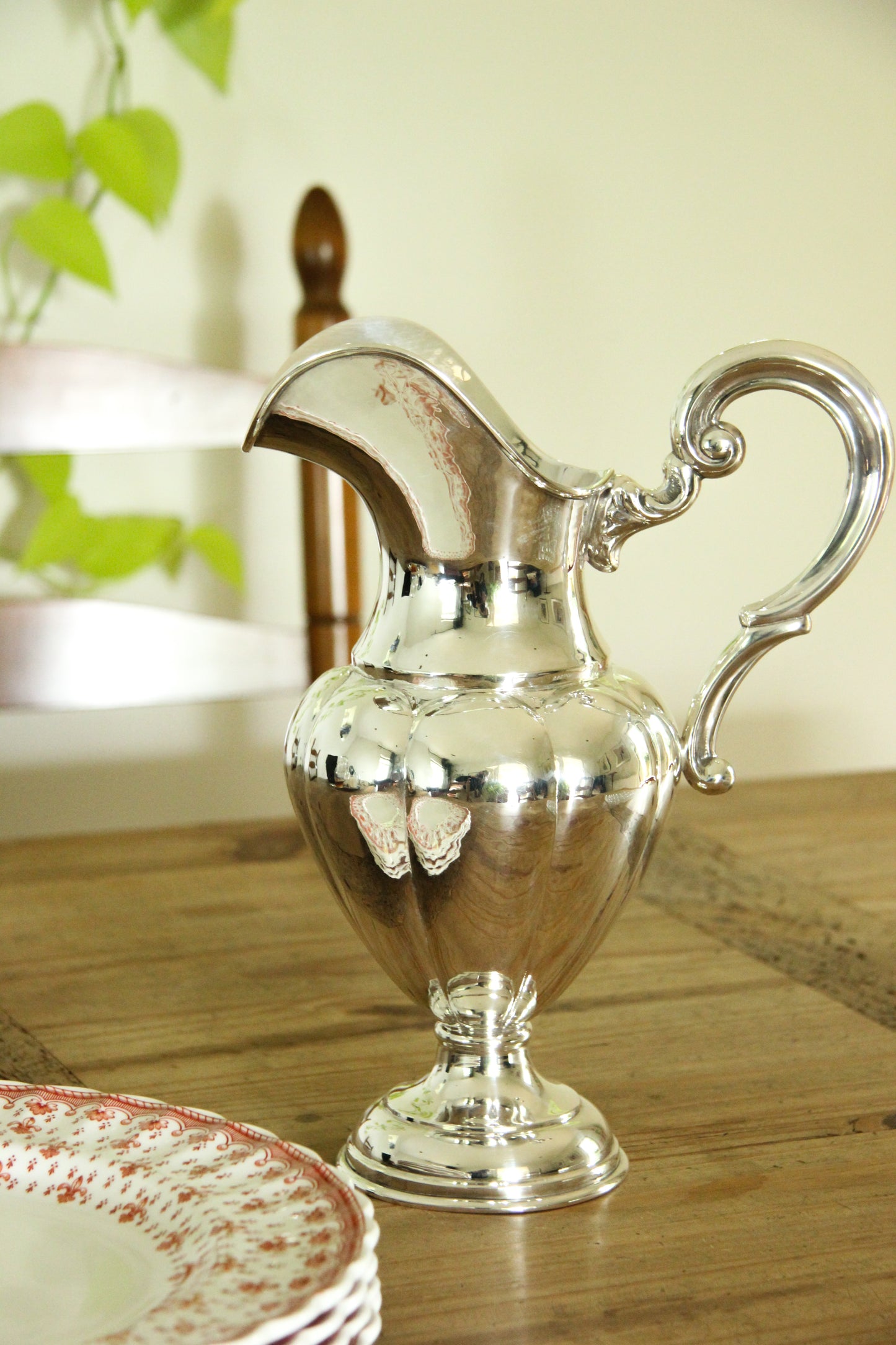 Solid silver jug