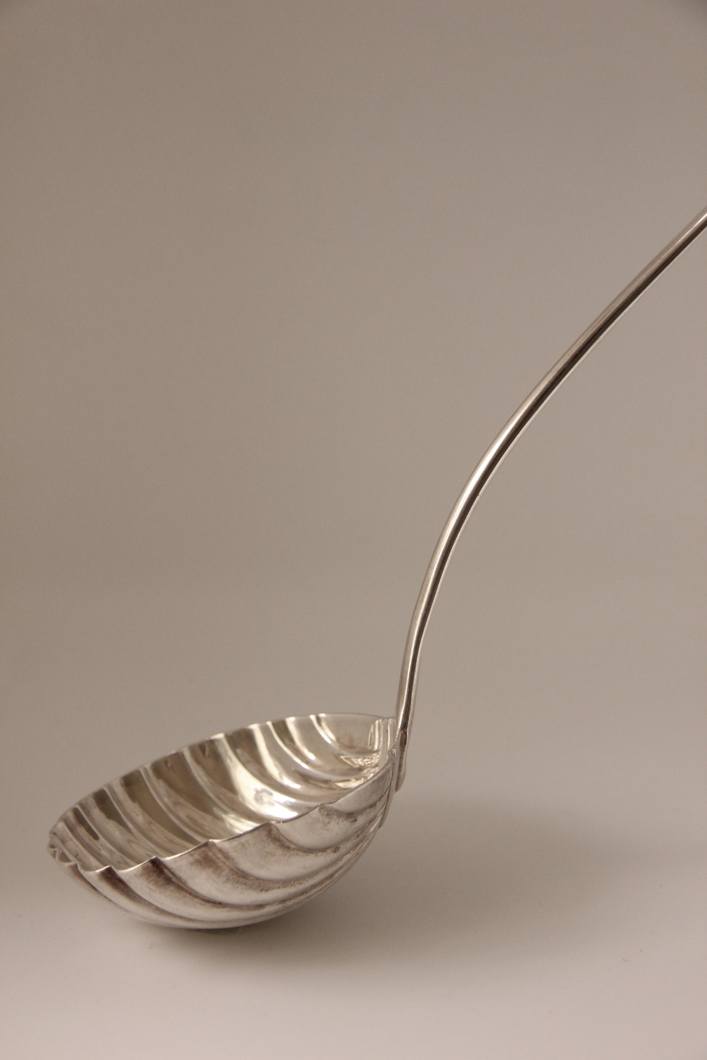 Solid silver ladle