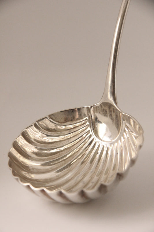 Solid silver ladle