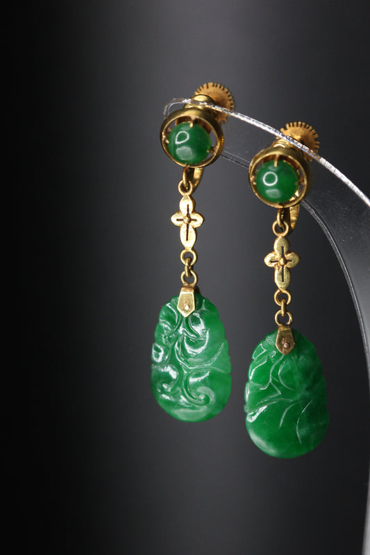 Jade earrings