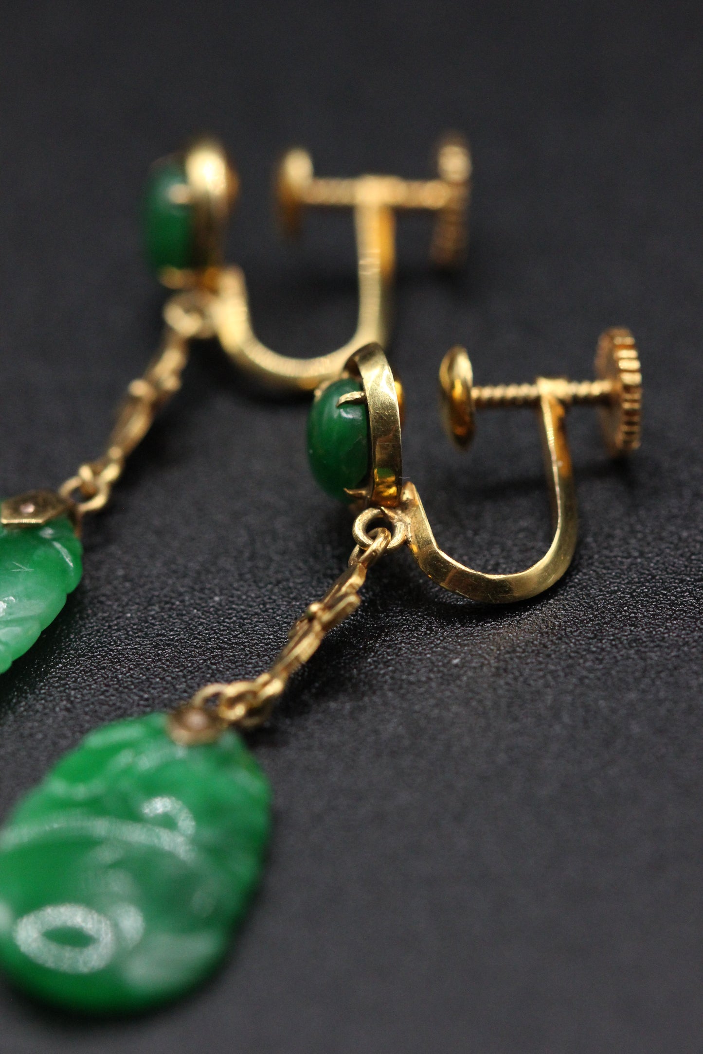 Jade earrings