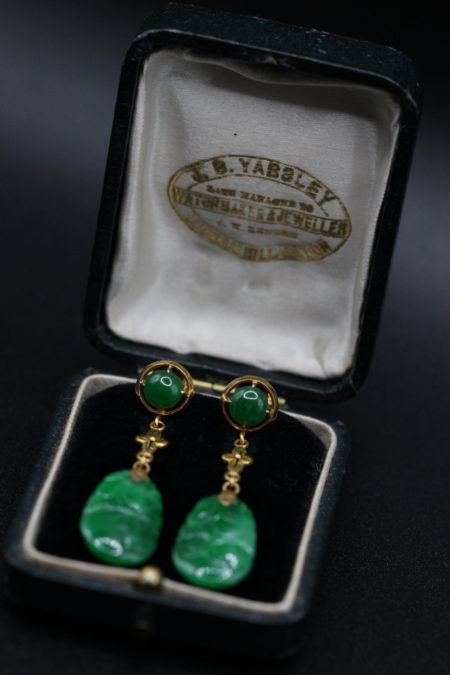 Jade earrings