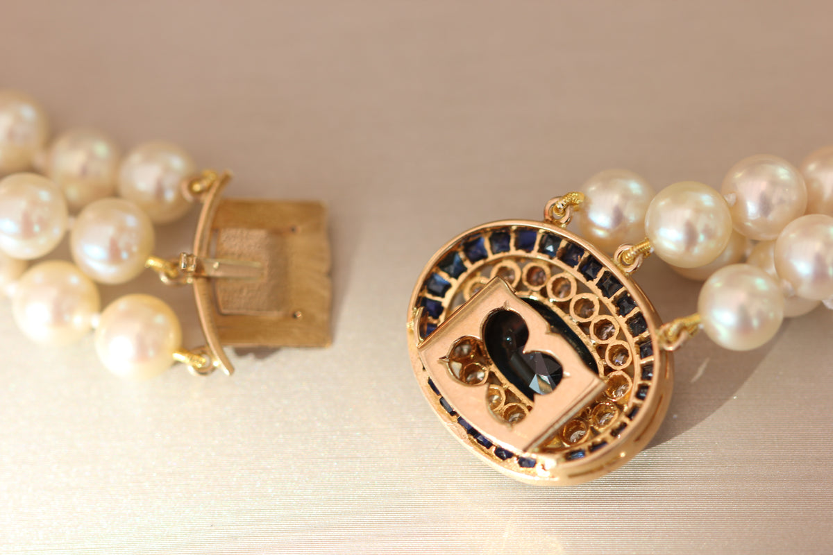 Pearl three row necklace